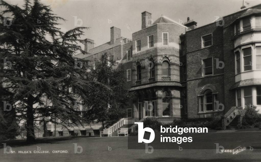 St Hildas College, Oxford (b/w photo)