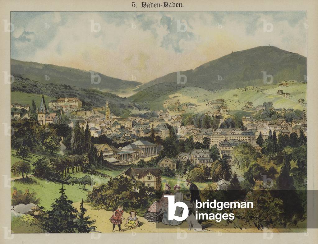 Baden-Baden (colour litho)
