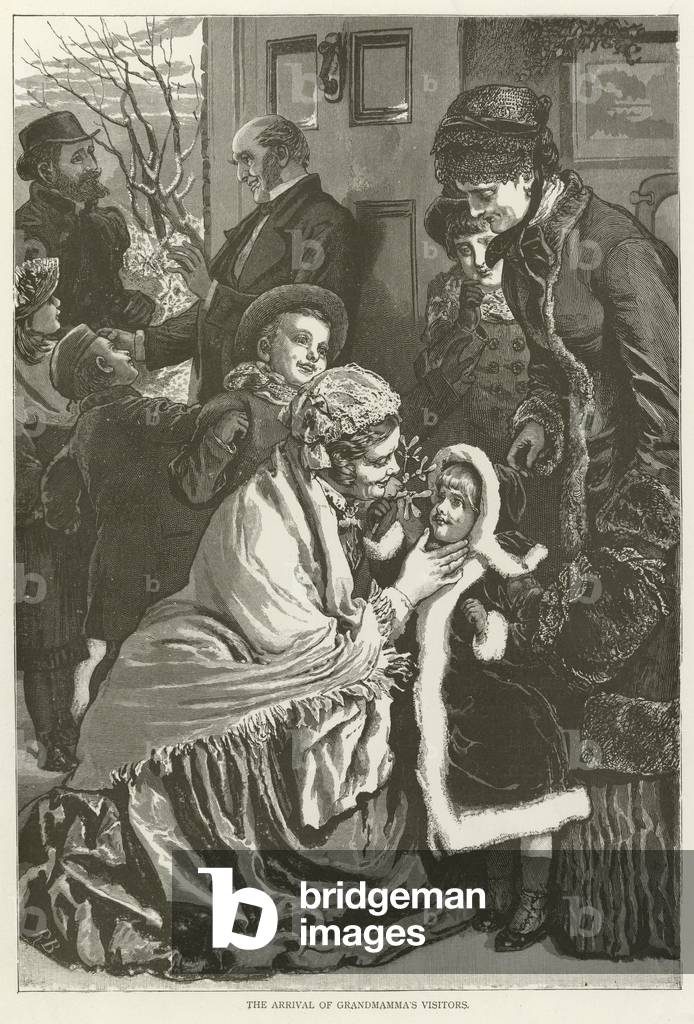 The arrival of grandmamma's visitors (engraving)