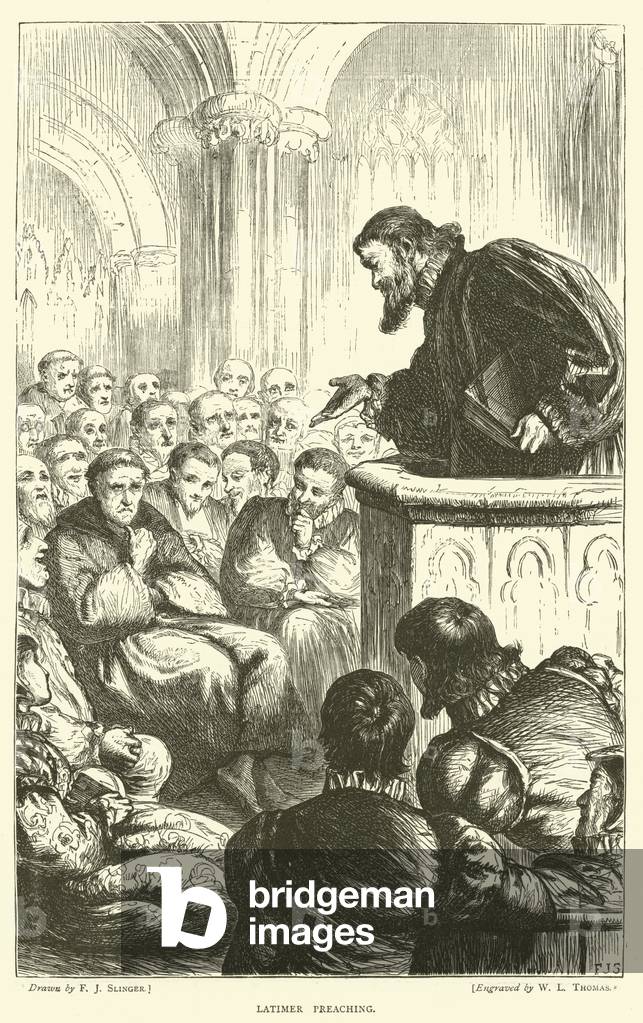 Latimer preaching (engraving)