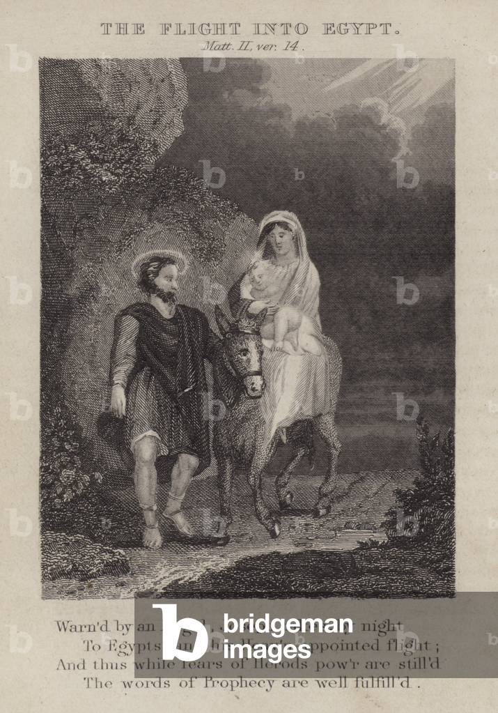 The flight into Egypt, Matthew II, ver 14 (engraving)