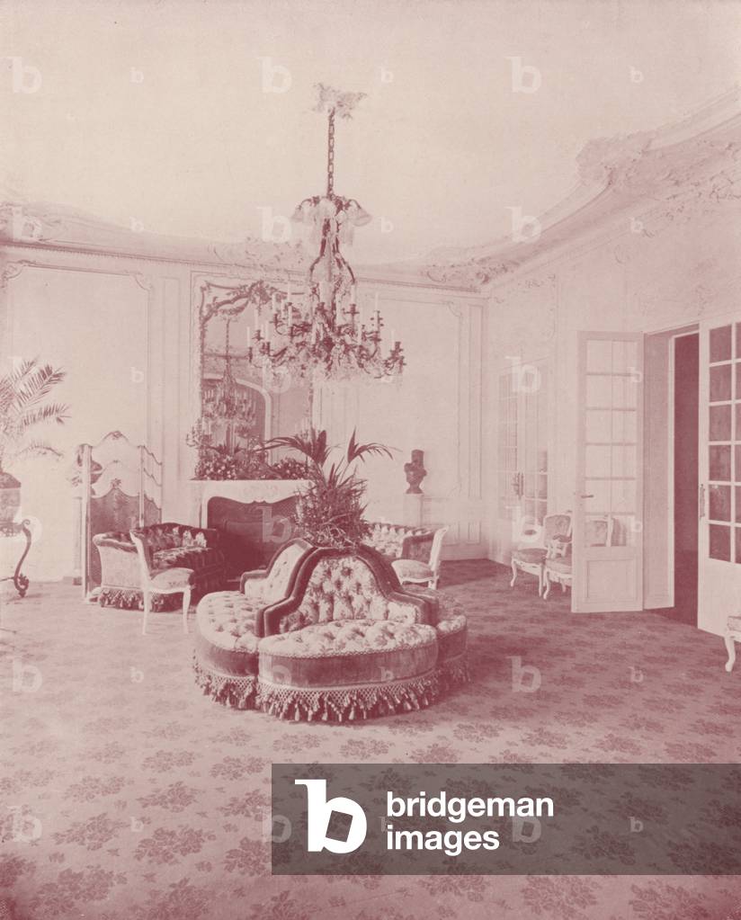 Paris: American Ambassador's Residence, the Parlor (b/w photo)