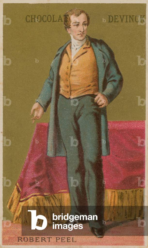 Robert Peel, 19th Century English Conservative statesman (chromolitho)