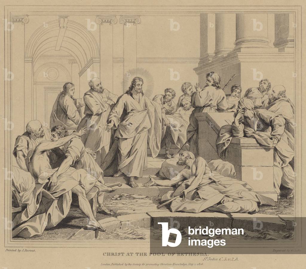 Christ at the Pool of Bethesda, St John (engraving)