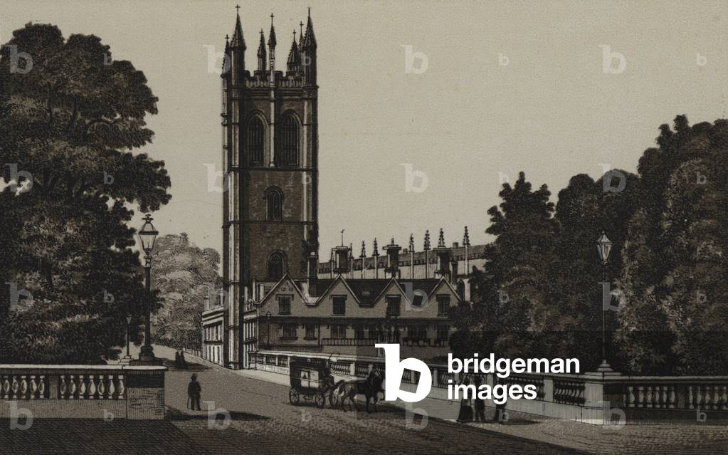 Magdalen College (litho)