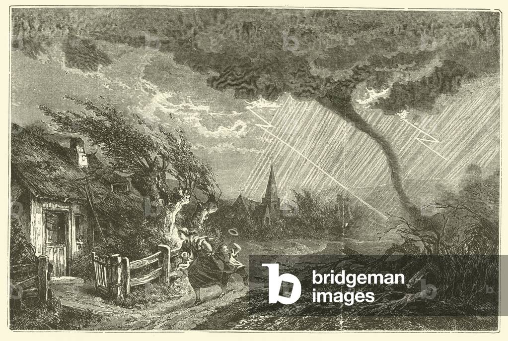 A whirlwind on land (engraving)