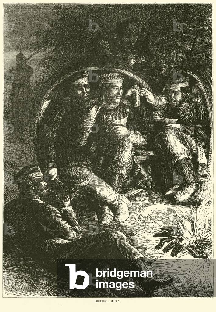 Before Metz, October 1870 (engraving)