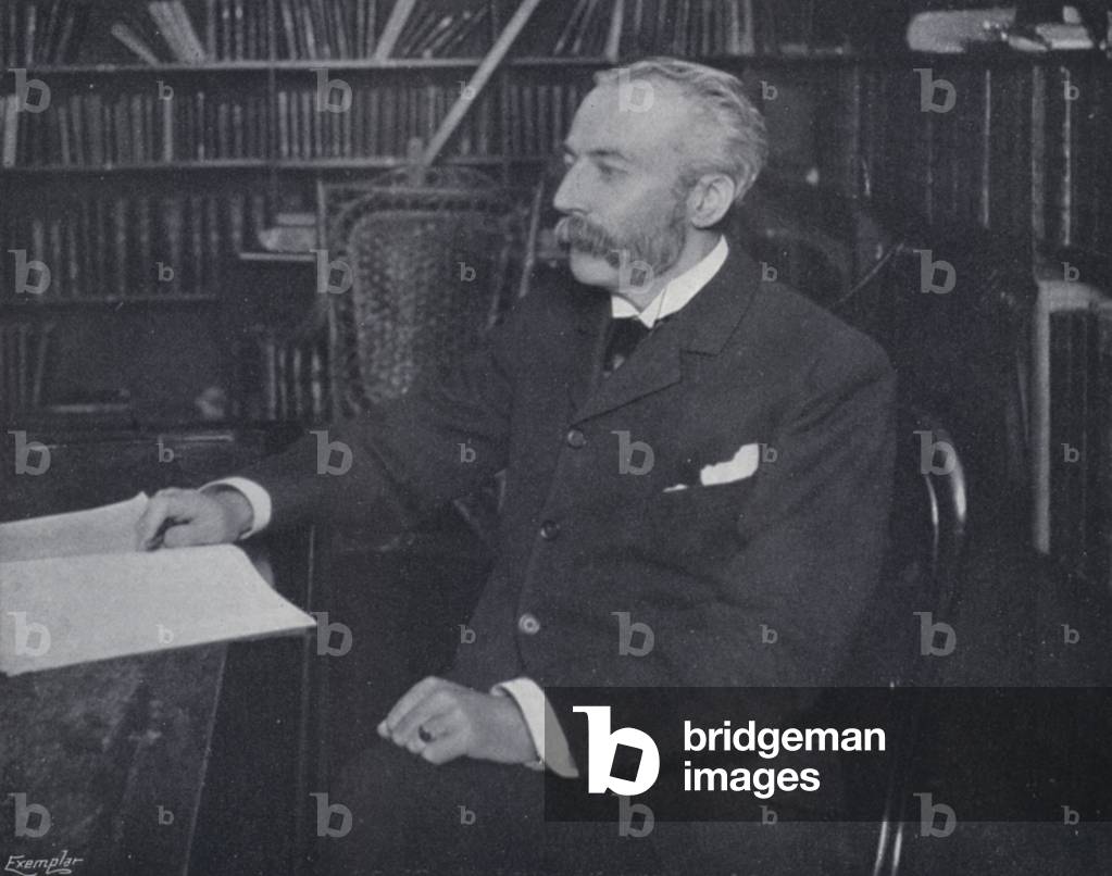 Professor Jebb in his Study (b/w photo)