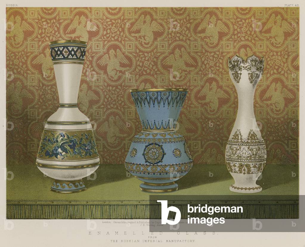 Enamelled Glass from The Russian Imperial Manufactory (chromolitho)