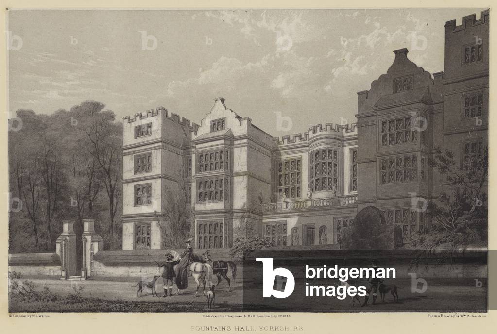 Fountain's Hall, Yorkshire (engraving)