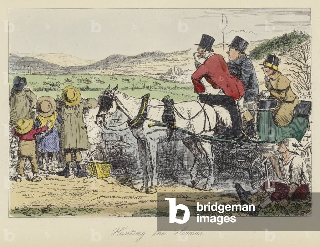 John Leech illustration for Mr Sponge's Sporting Tour (coloured engraving)