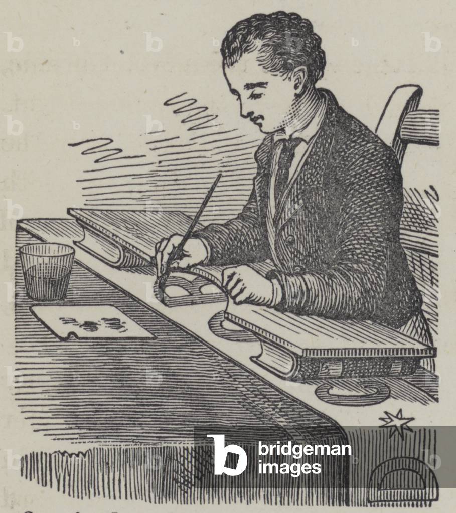 Ecclesiastical lettering (colour litho)
