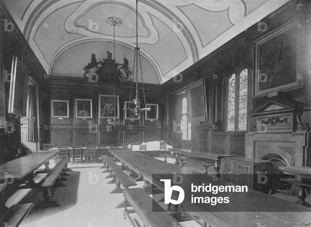 Brasenose College, the Dining Hall (b/w photo)