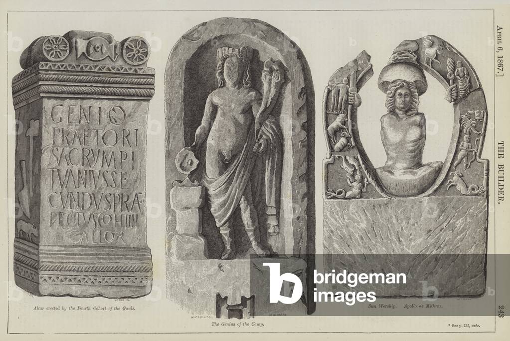 The Roman Wall and Roman Art in Britain (engraving)