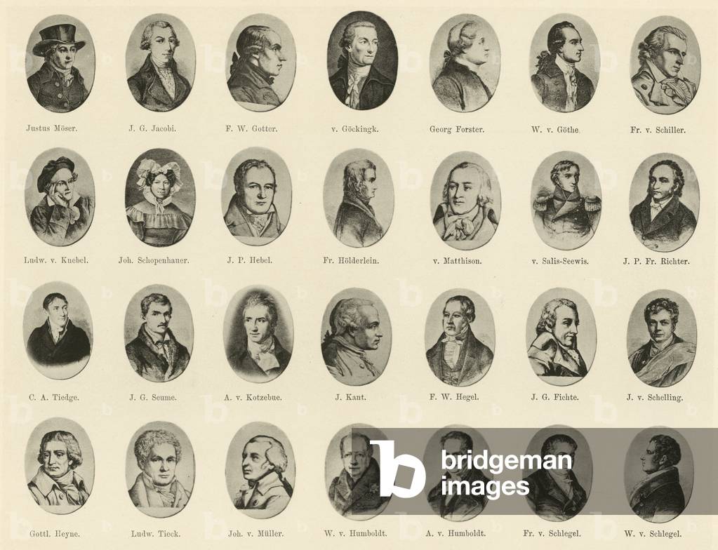 Portraits of famous Germans, 1879 (litho)
