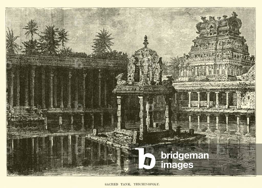 Sacred Tank, Trichinopoly (engraving)