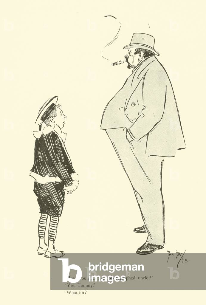 Cartoon by Phil May, from the 1890s (litho)