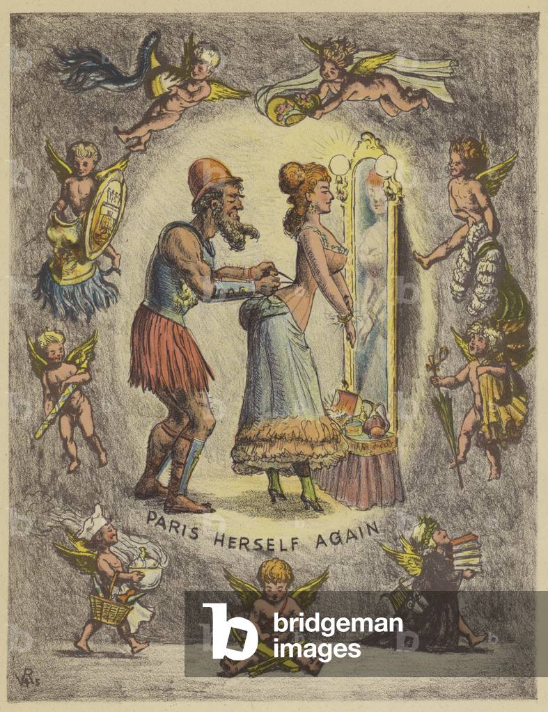 Frontispiece for Paris Herself Again (colour litho)