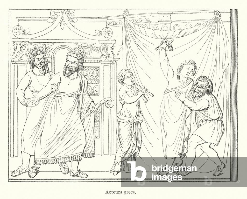 Acteurs grecs (engraving)