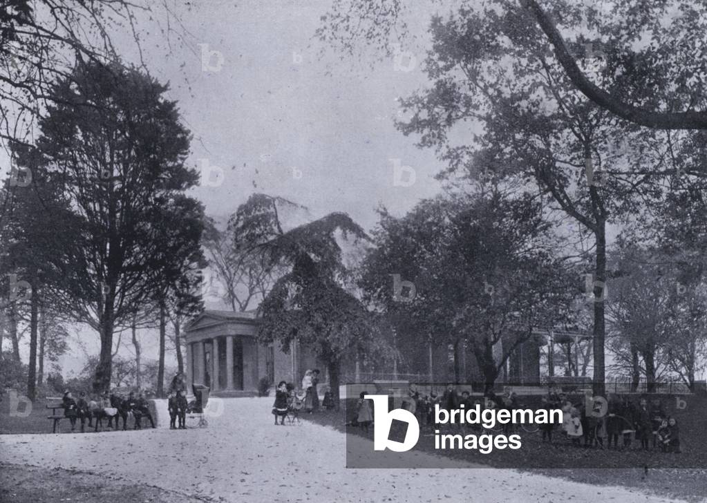 Aberdeen: Scene in Westburn Park (b/w photo)