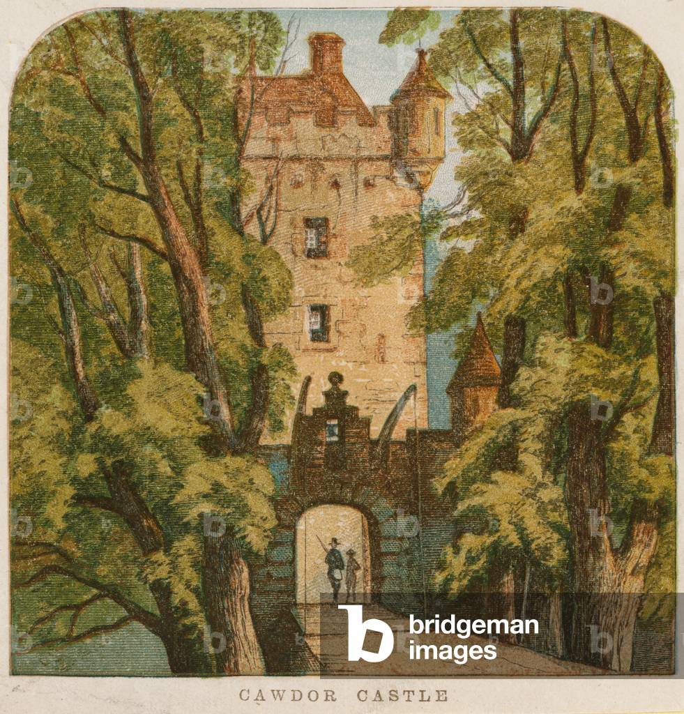 Cawdor Castle (coloured engraving)