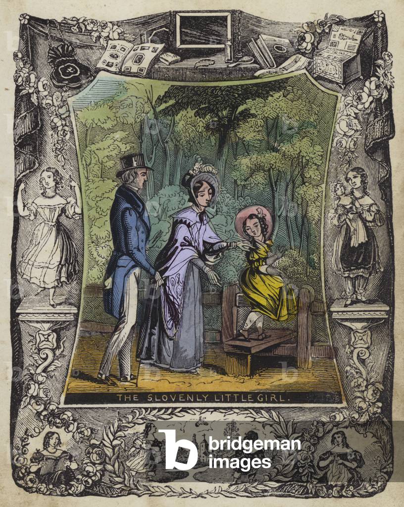 The Slovenly Little Girl (coloured engraving)
