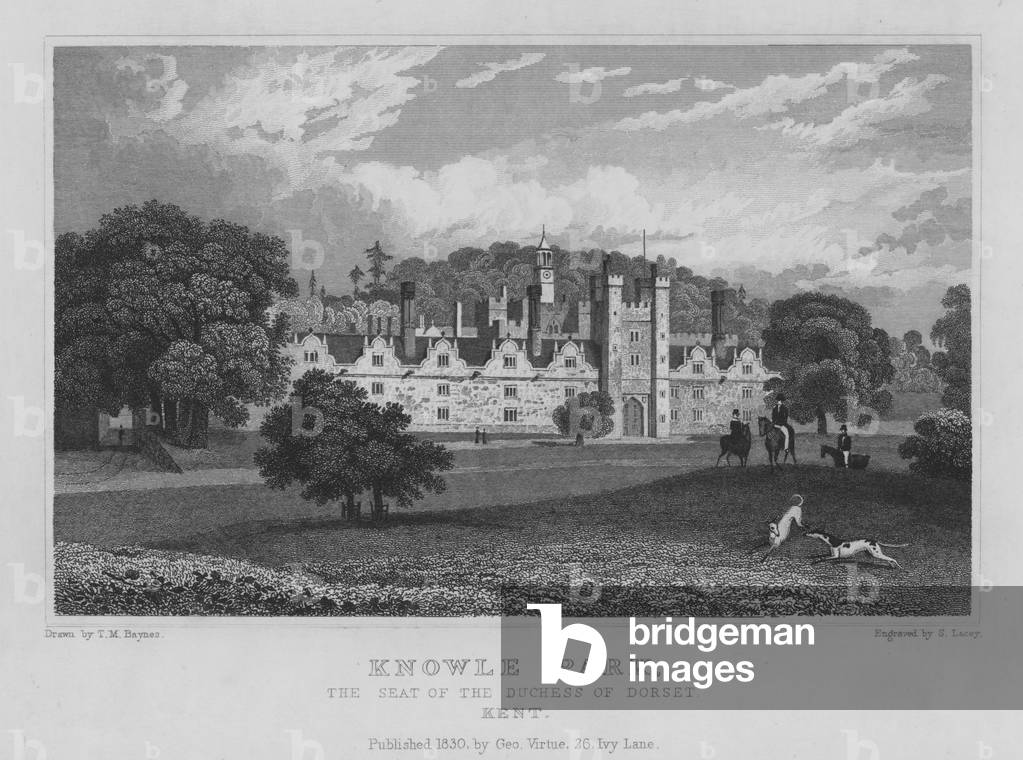 Knowle Park, the seat of the Duchess of Dorset, Kent (engraving)