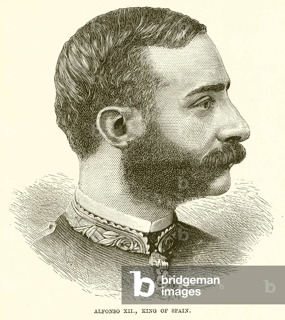 Alfonso XII, King of Spain (engraving)