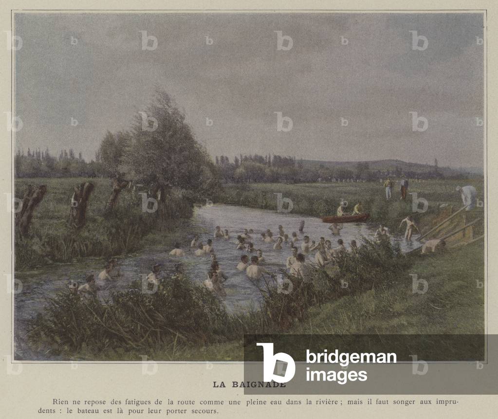 La Baignade (coloured photo)
