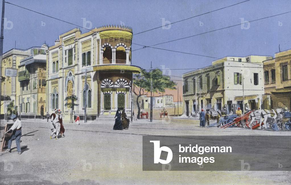 Cairo, Fountain (Sebil) at Abbassieh (coloured photo)