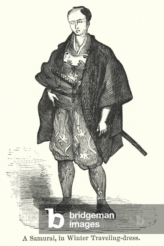 A Samurai, in Winter Traveling-dress (engraving)