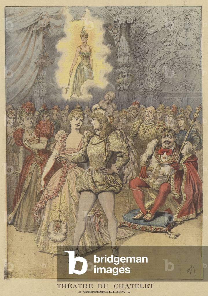 Production of Cendrillon at the Theatre du Chatelet (colour litho)