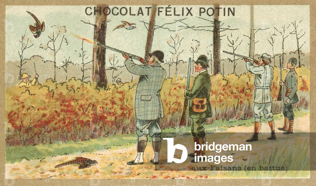 Hunting pheasant (chromolitho)