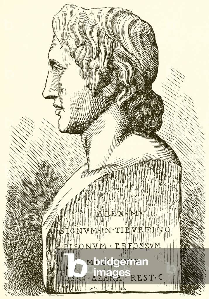 Ancient Bust of Alexander the Great (engraving)