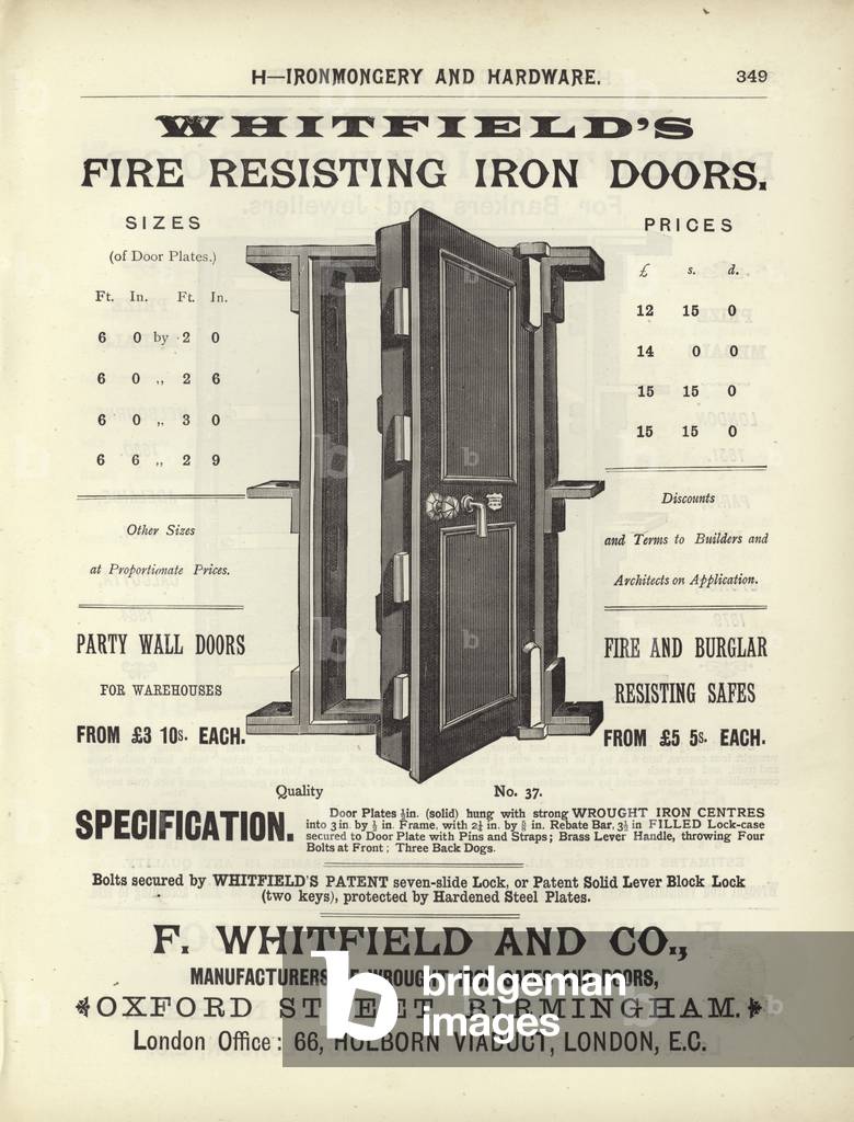 Page from The Architect's, Surveyor's and Engineer's Compendium 1892 (engraving)