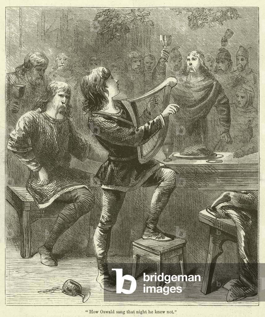 How Oswald sang that night he knew not (engraving)