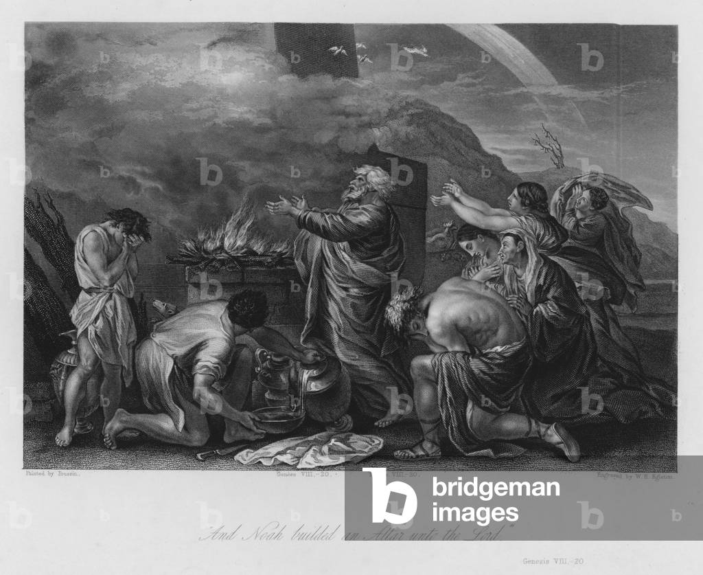 Noah's Sacrifice, Genesis VIII, 20 (engraving)