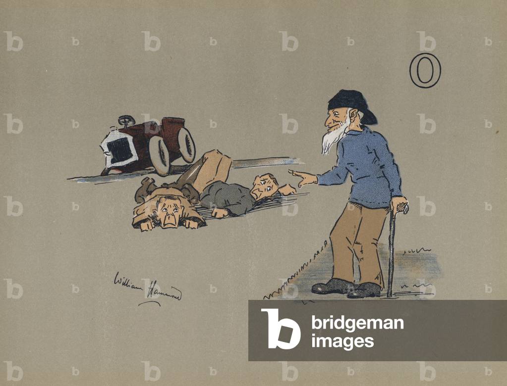 Letter O, Obstinate Old Octogenarian Offering Outrageous Or Otherwise Offensive Observations (colour litho)