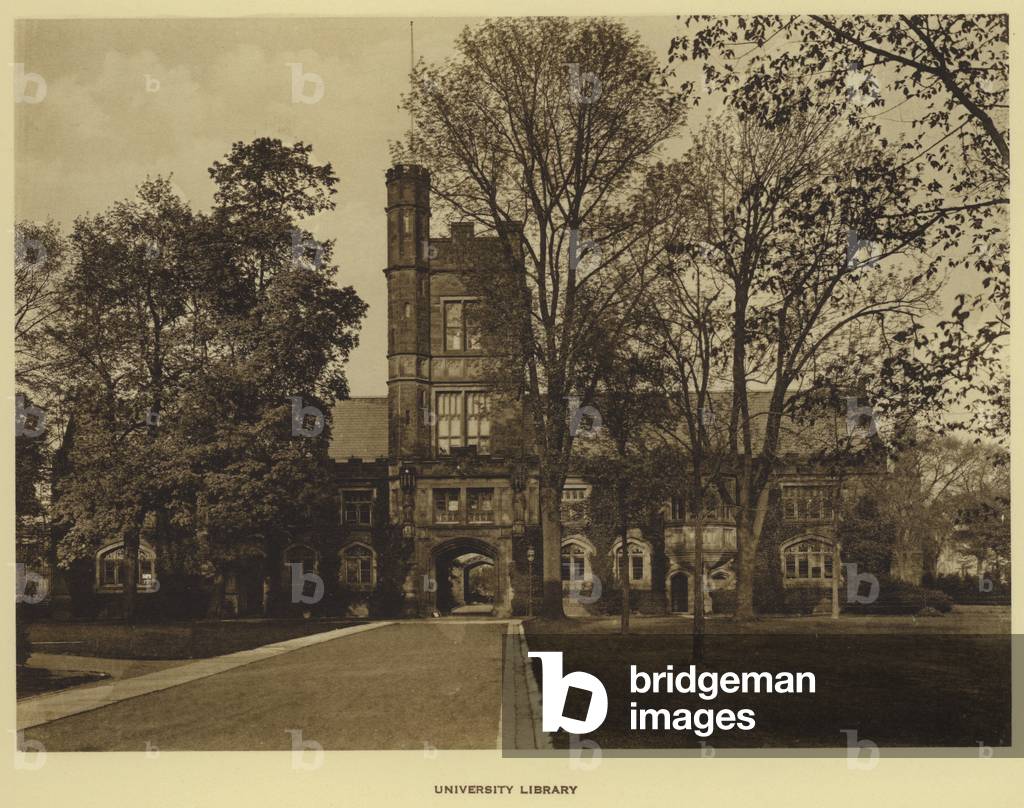 Princeton University: University Library (b/w photo)