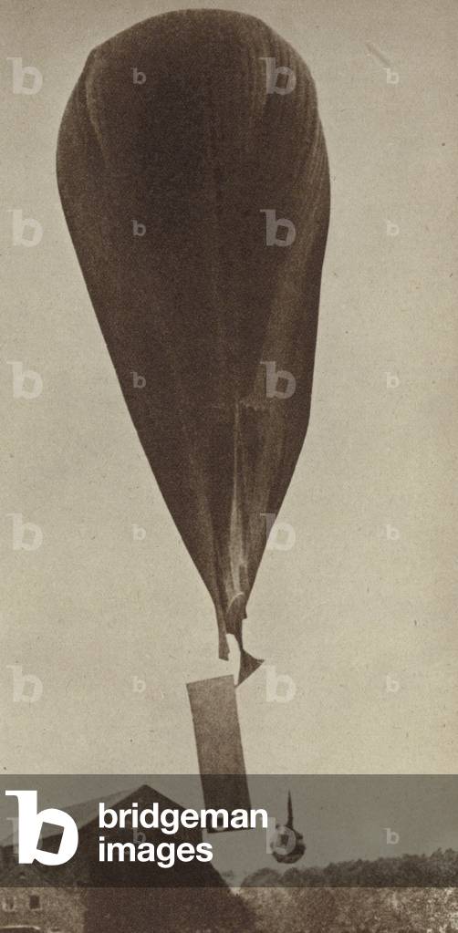 Balloon in which Swiss aeronaut Auguste Piccard reached an altitude of 15,781 metres, 1931 (b/w photo)