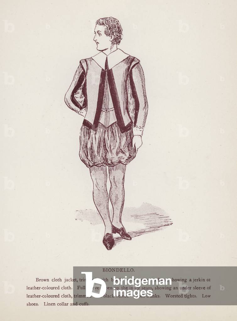 Shakespeare's Taming of the Shrew: Biondello (litho)