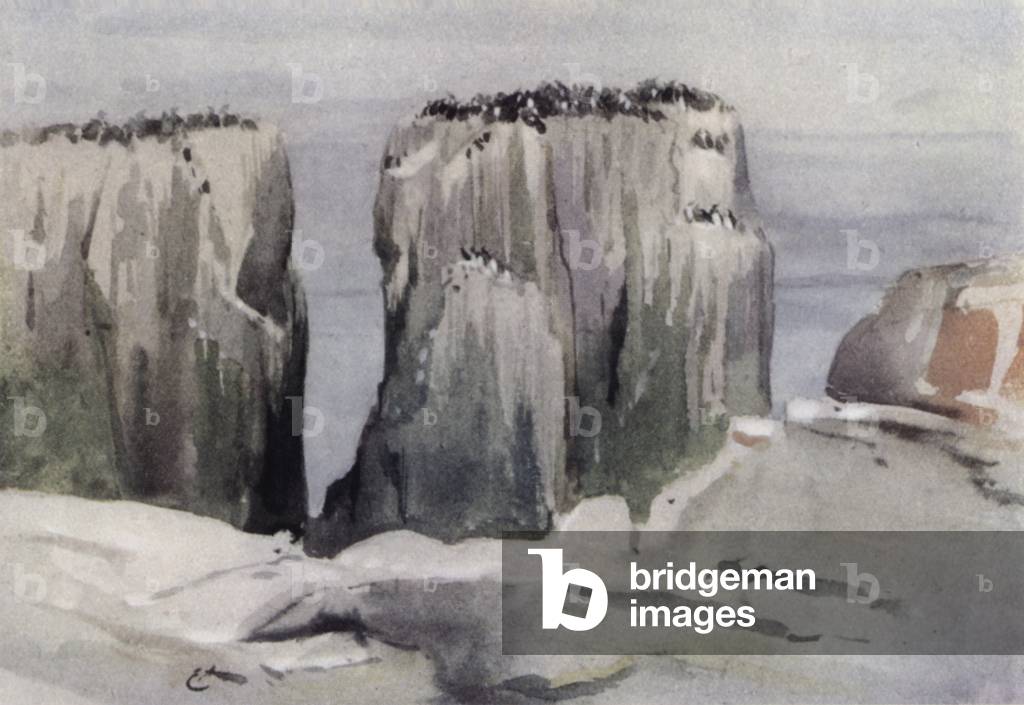 Guillemont rocks (colour litho)