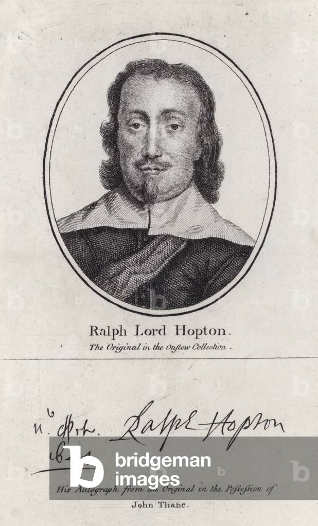 Ralph Hopton, 1st Baron Hopton, Royalist general in the English Civil War (engraving)