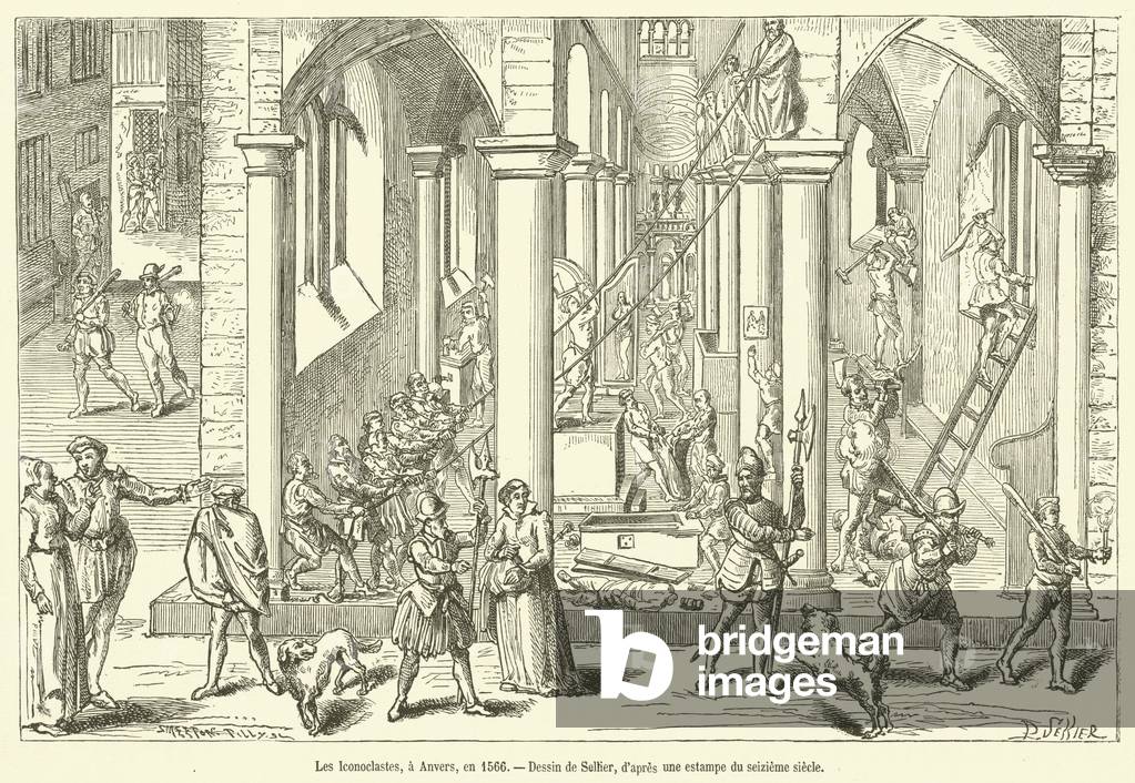Les Iconoclastes, a Anvers, en 1566 (engraving)