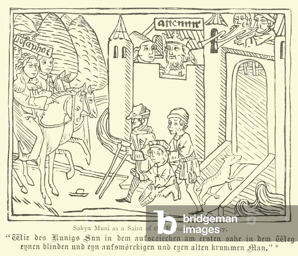 Sakya Muni as a Saint of the Roman Martyrology (engraving)