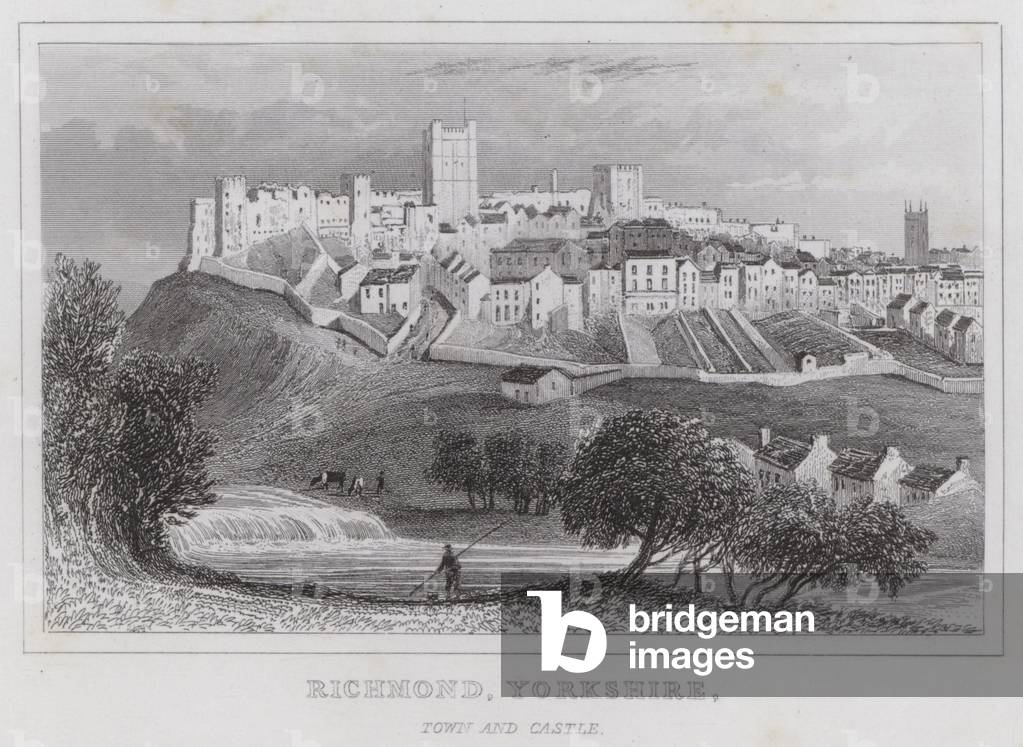 Richmond, Yorkshire, Town and Castle (engraving)