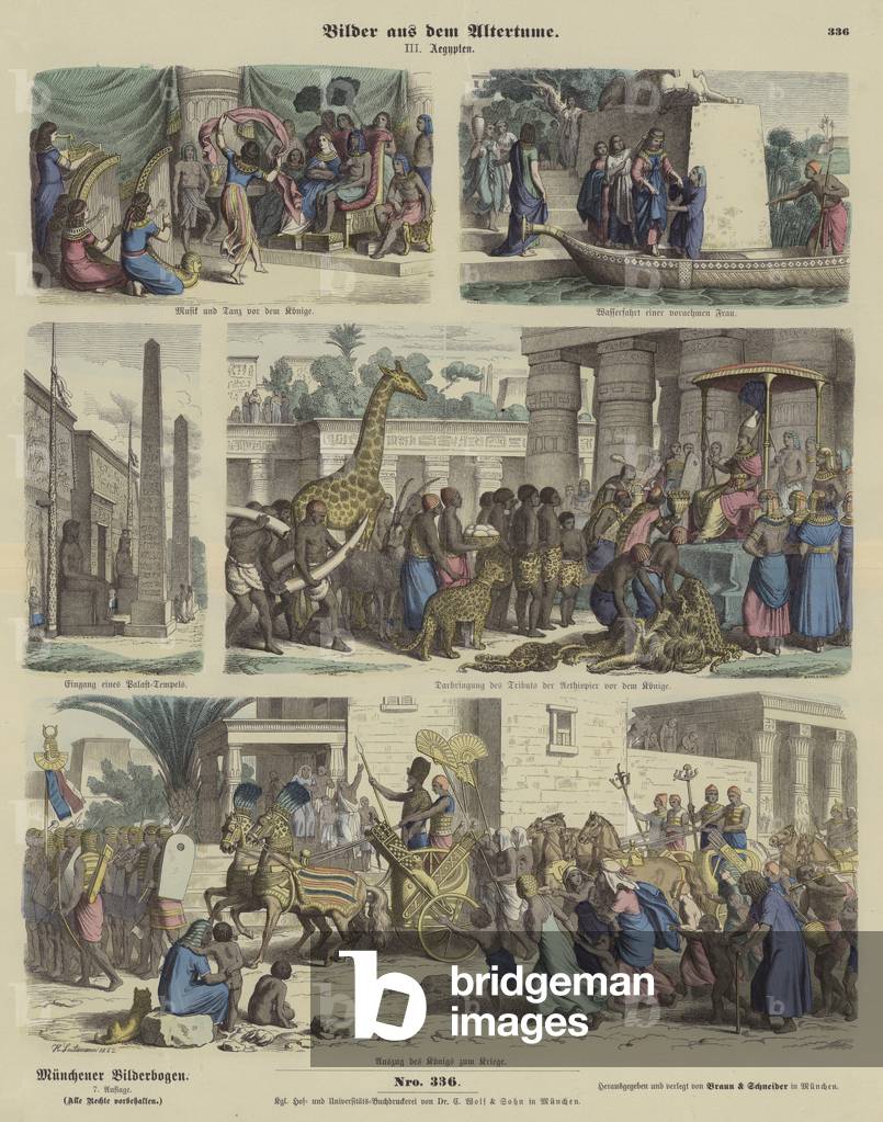 Ancient Egypt (coloured engraving)