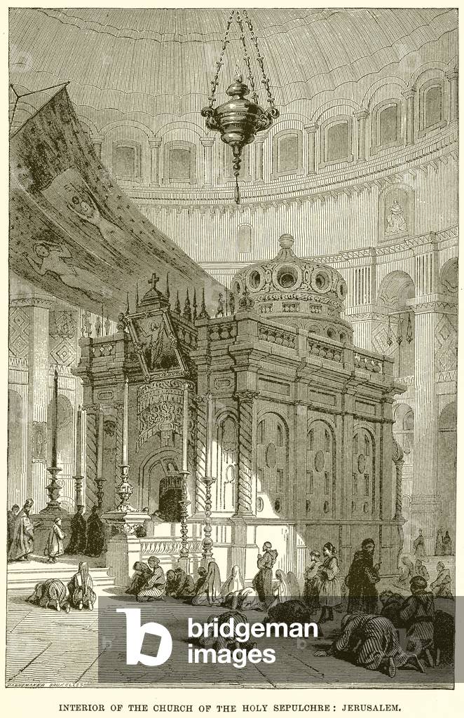 Interior of the Church of the Holy Sepulchre: Jerusalem (engraving)