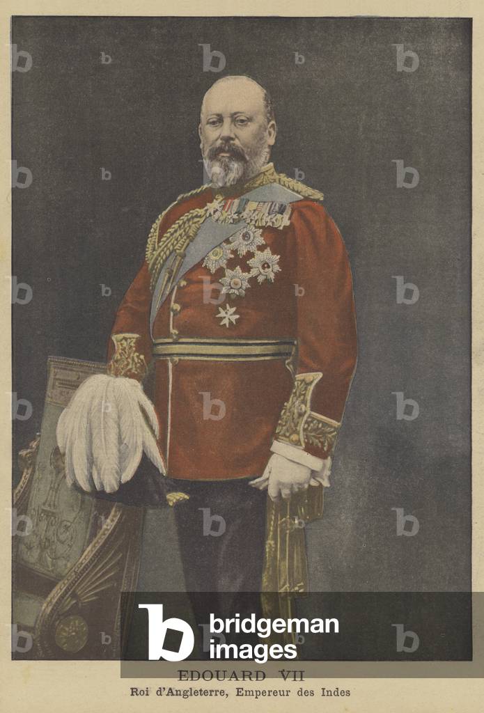Edward VII, King of the United Kingdom and Emperor of India (colour litho)