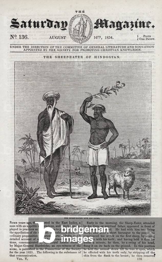 The sheep-eater of Hindostan (engraving)